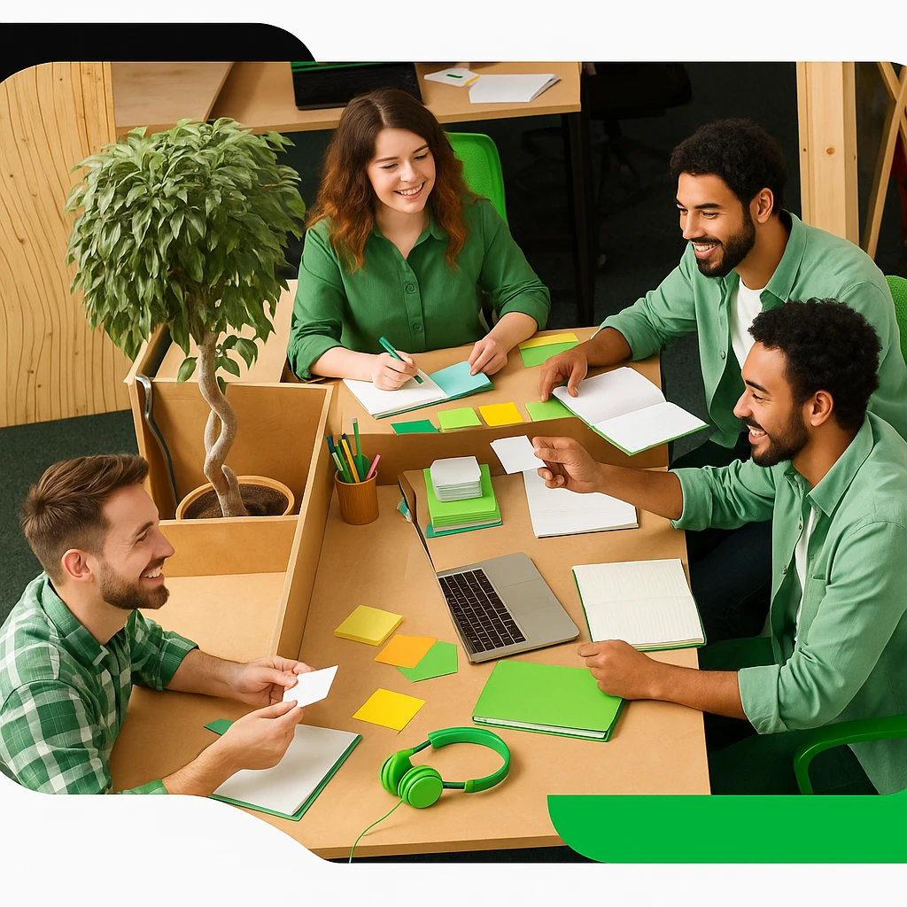 publicistas creando sitio web